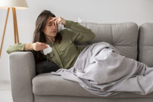 body aches, chills, sore throat with or without fever