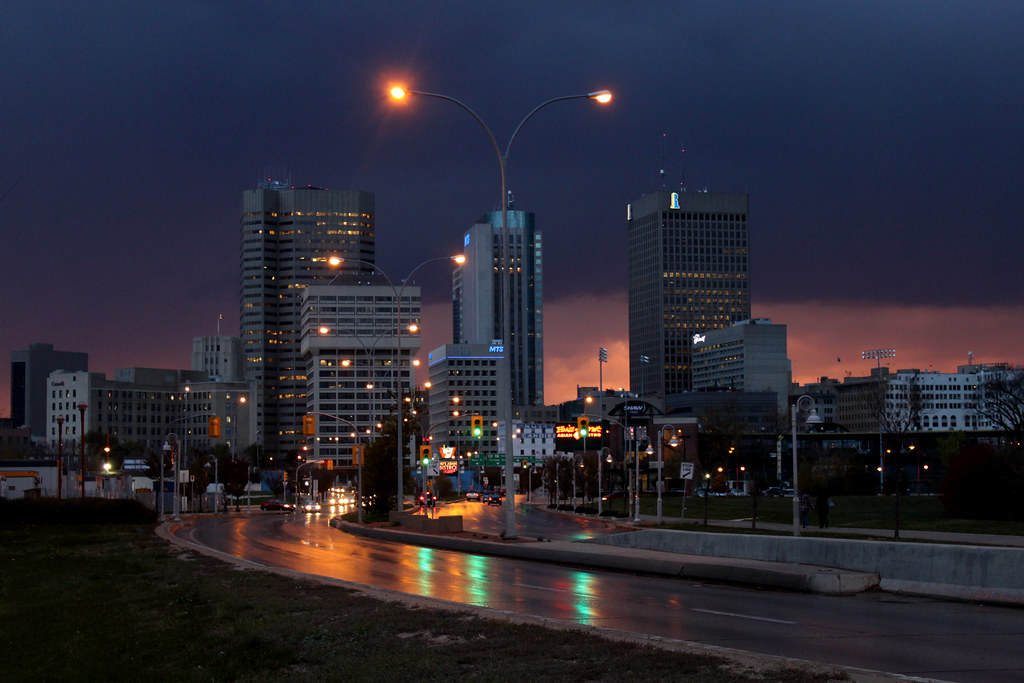 Night View of Downtown Winnipeg